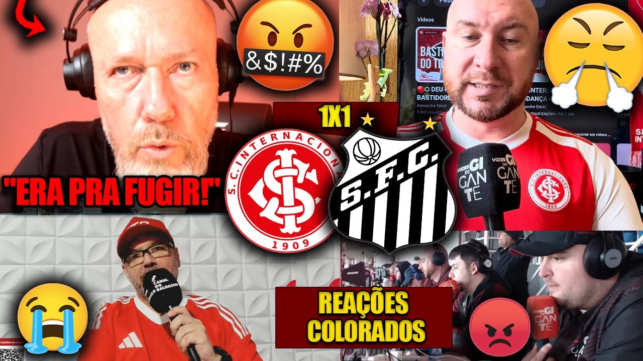 REA&Ccedil;&Otilde;ES dos COLORADOS - INTERNACIONAL 1X1 SANTOS - BRASILEIR&Atilde;O 2025 - REACT BRIGA PELO Z4!
