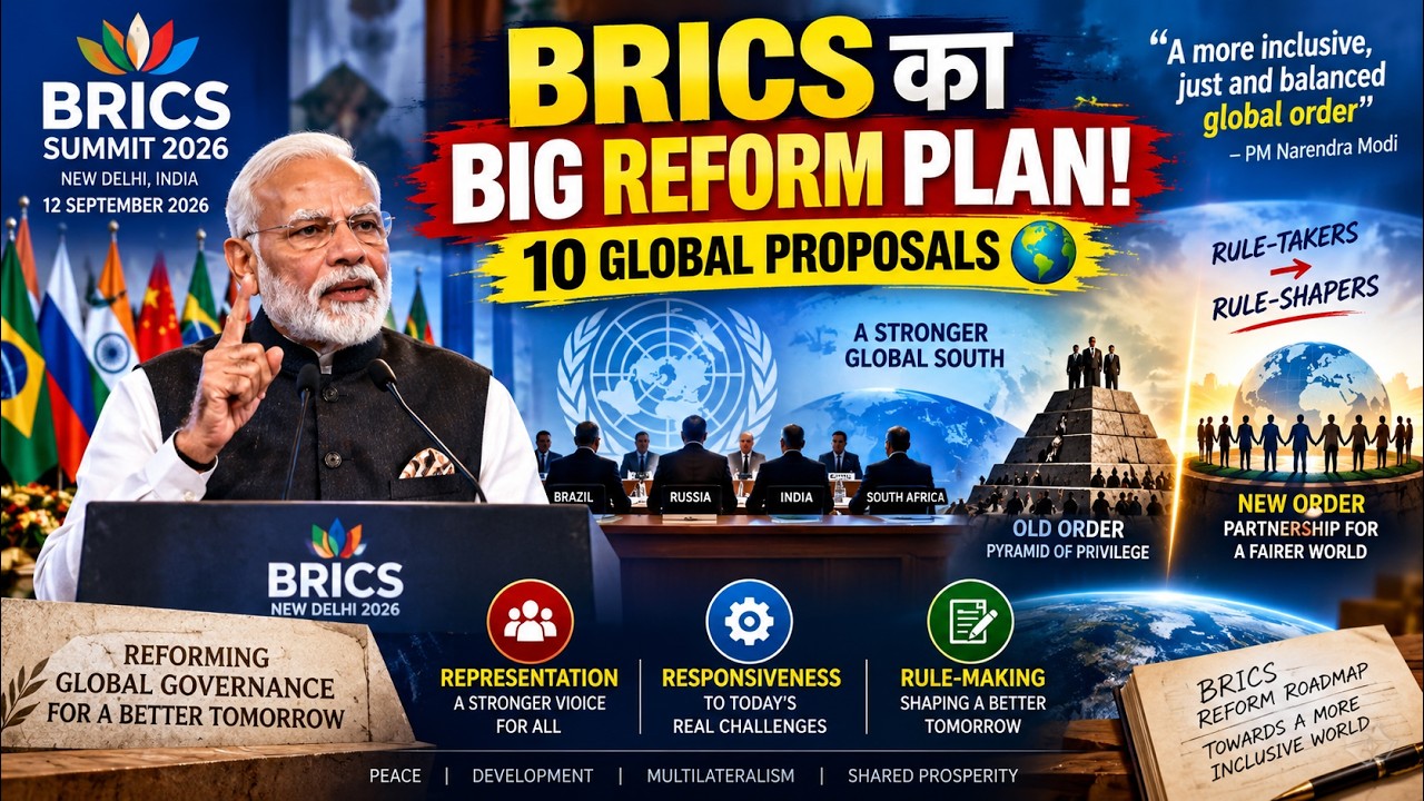 PM Modi&rsquo;s BIG BRICS Reform Plan! 🌍 10 Proposals to Change Global Governance | Global South Explained