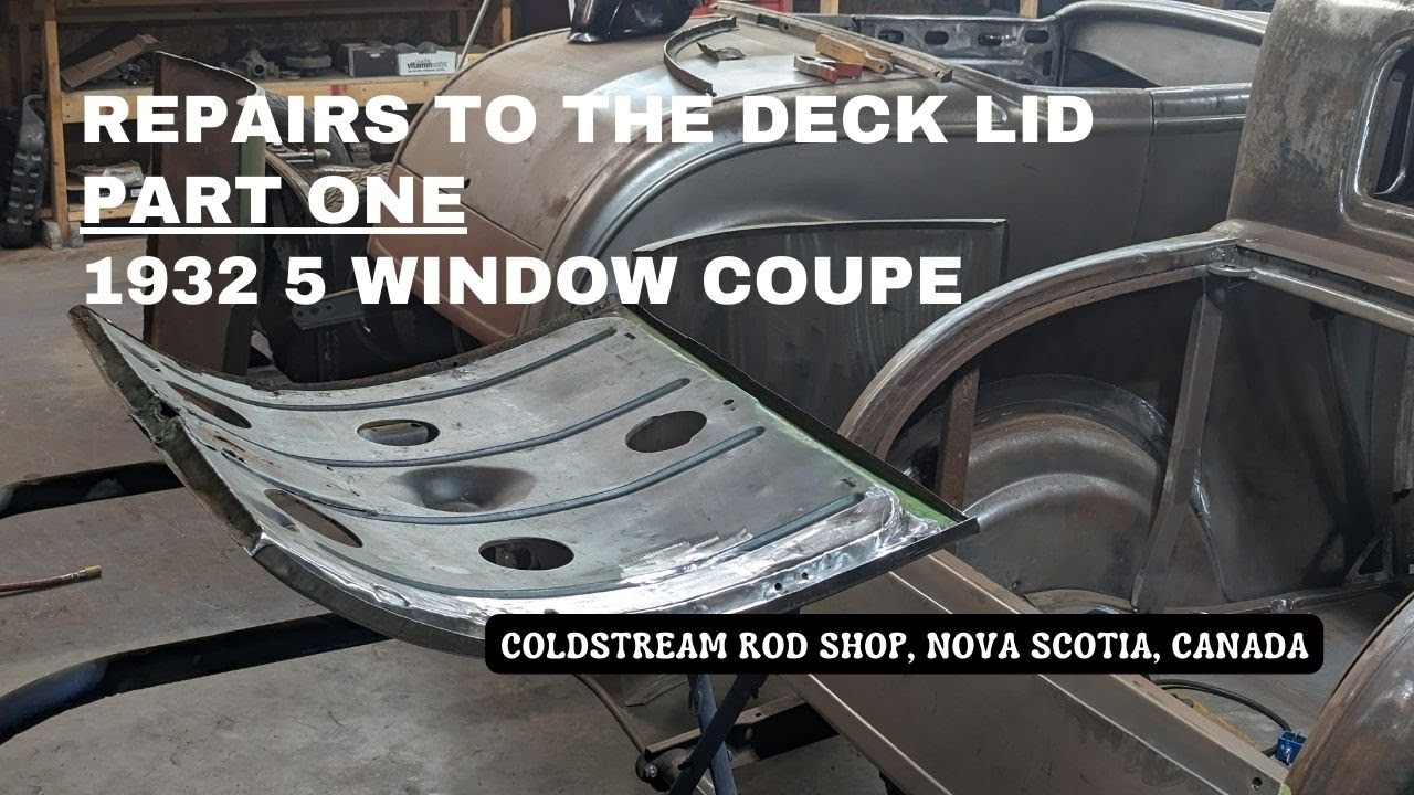 1932 Ford 5 Window coupe - Fixing the deck lid part 1