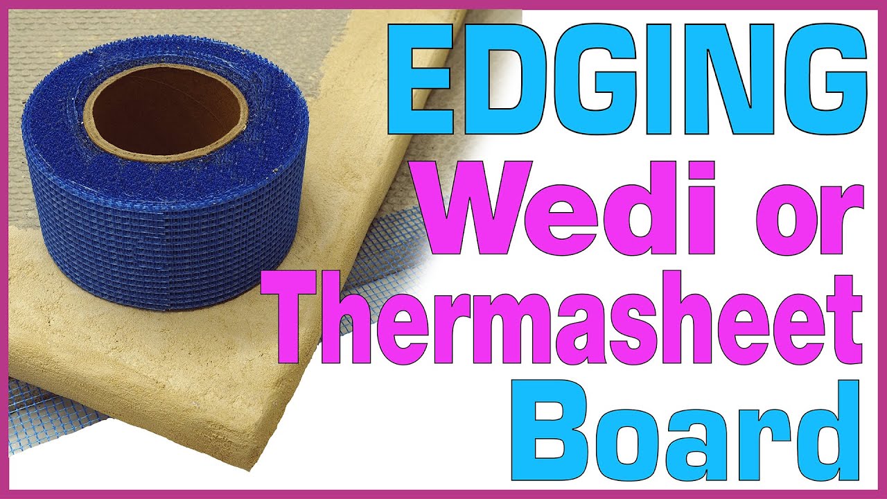 Использование сетки и тонкослойной пропитки на краях плит Wedi и Thermasheet для мозаики