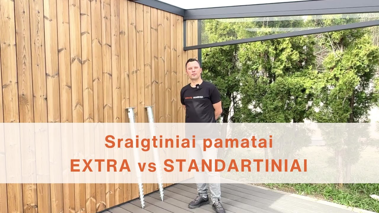 Sraigtiniai pamatai STANDARTINIAI vs EXTRA | MDS Terasos