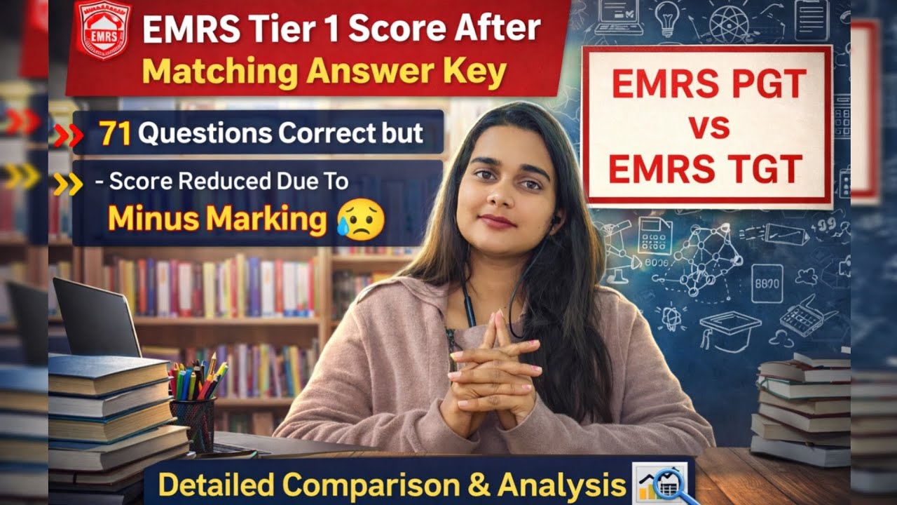 EMRS Tier 1 Score After Answer Key | Minus Marking Shock 😢 | PGT vs TGT