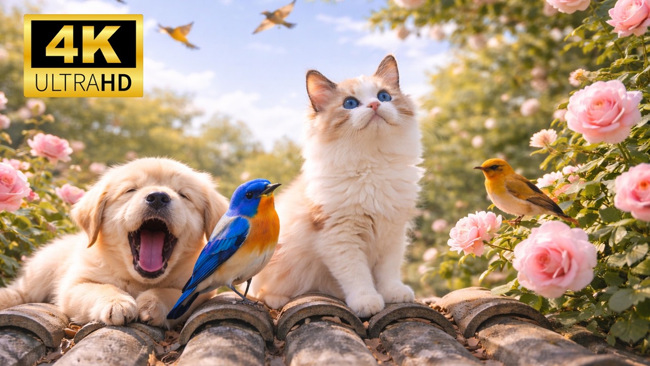 🔥 The Bird Show Pets Go Crazy For! | Ultimate TV for Cats & Dogs 4K