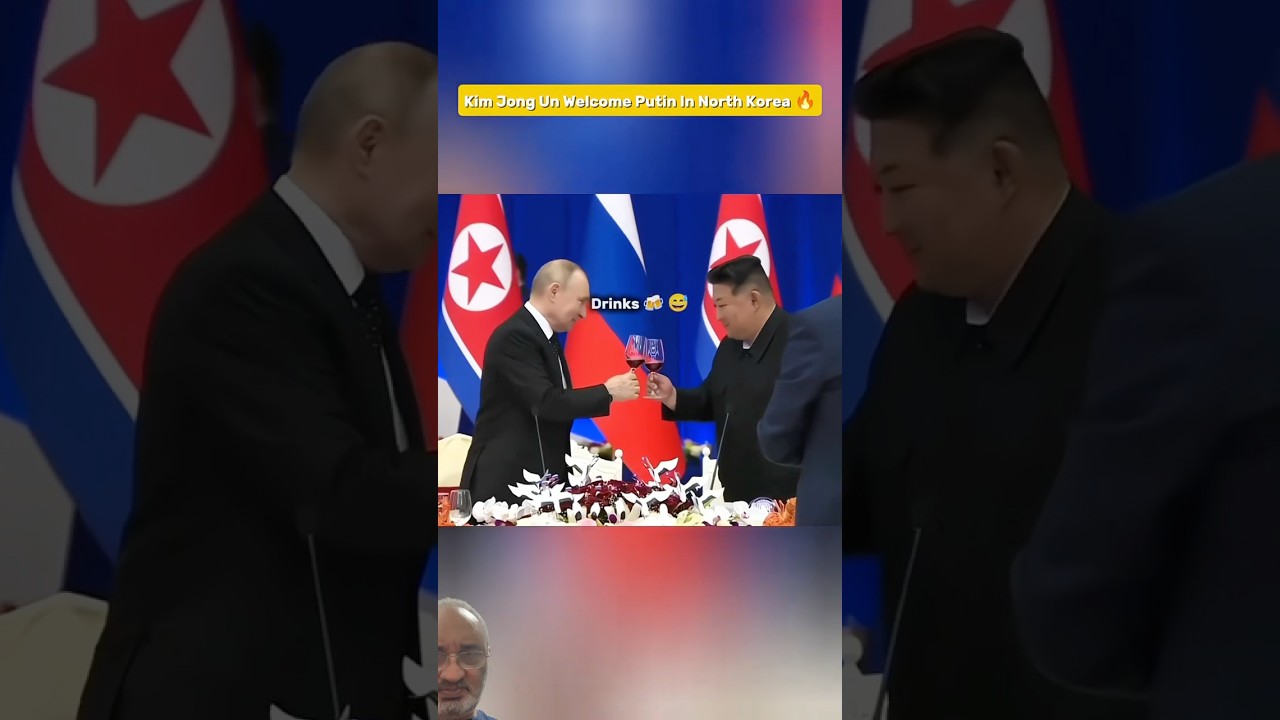 Kim Welcomes Putin: A Historic Embrace of Russia & North Korea 🇰🇵🤝🇷🇺# #korea #russia#viral