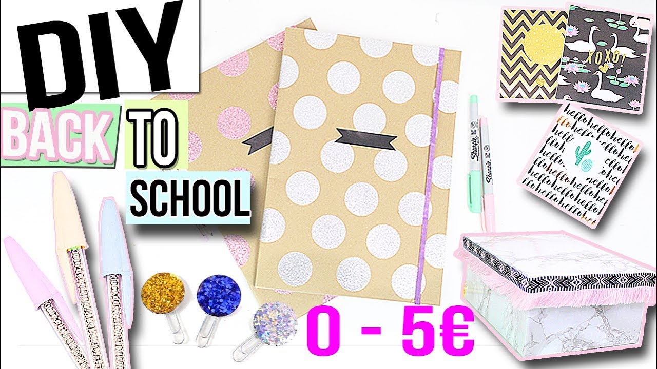 DIY BACK TO SCHOOL 0 à 5 €┋ ORGANISATION - RANGEMENT - CUSTOMISATION - ASTUCES DECO BUREAU FACILE