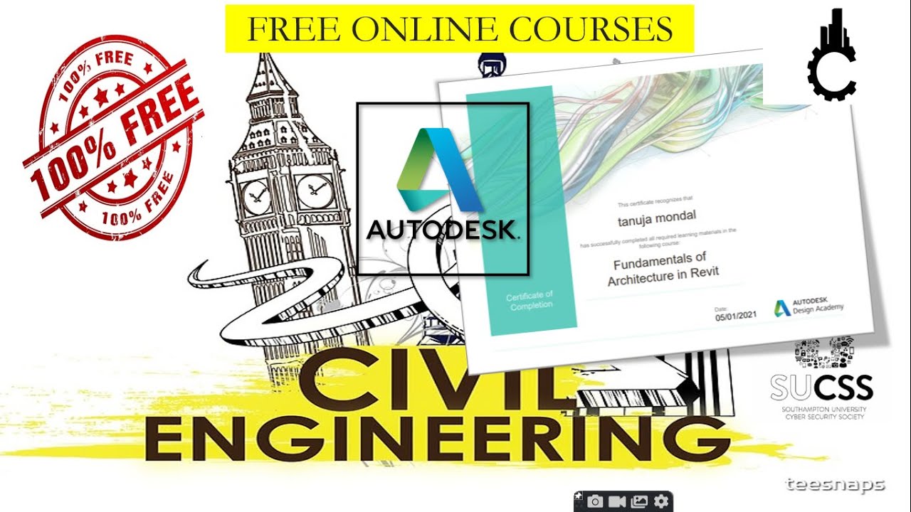 FREE  ONLINE REVIT COURSE WITH CERTIFICATES FOR CIVIL ENGINEERING #ENGINEERING SOLUTIONS