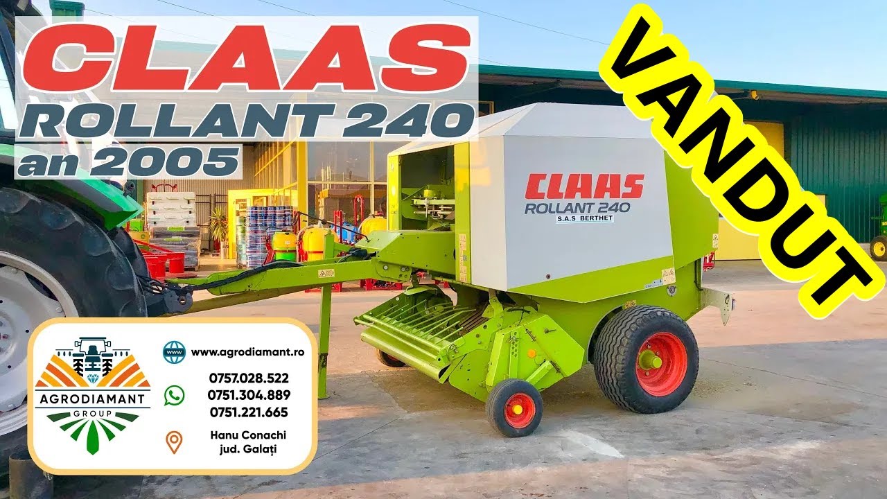 [VANDUT] Presa baloti rotunzi CLAAS ROLLANT 240 - 2005 - www.AgroDiamant.ro