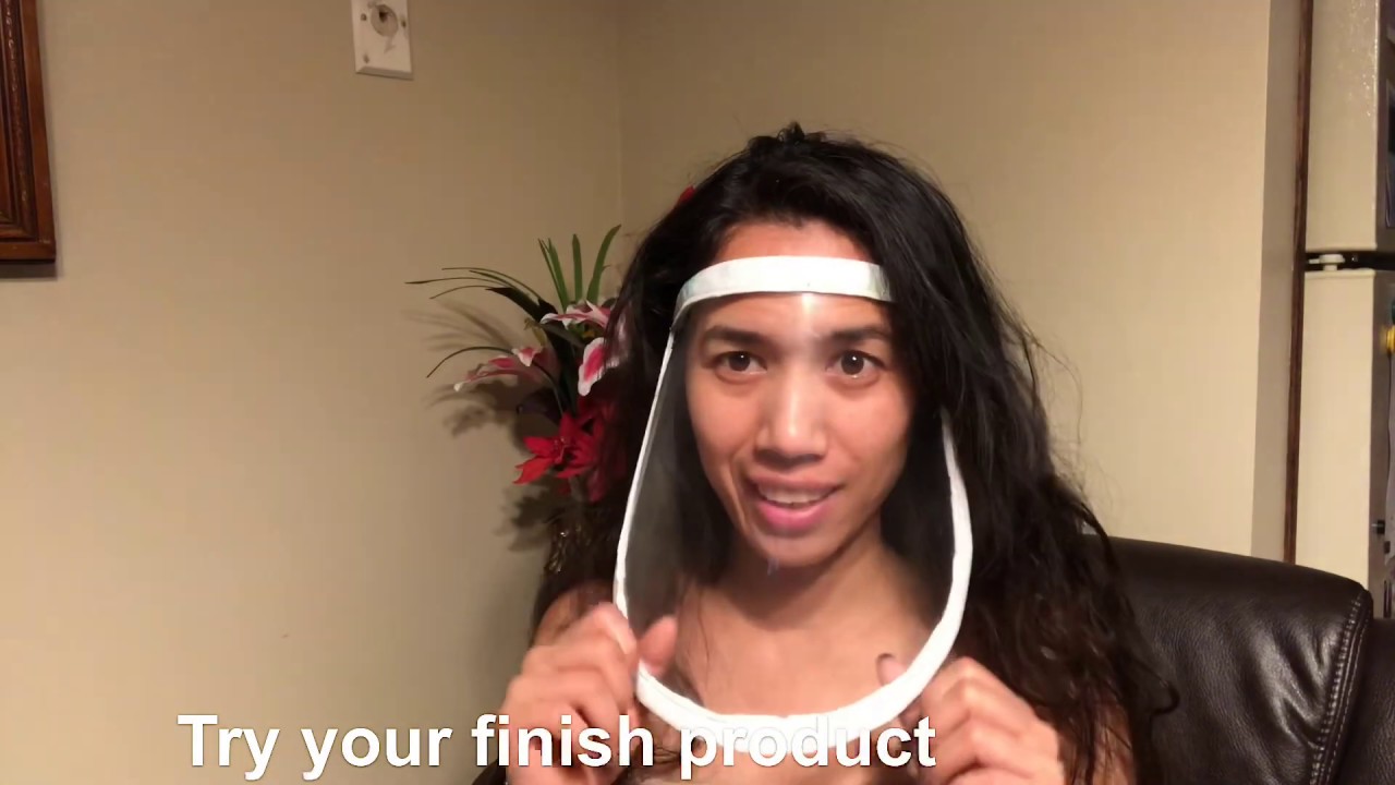 DIY Washable Face Shield Mask using Plastic Folder