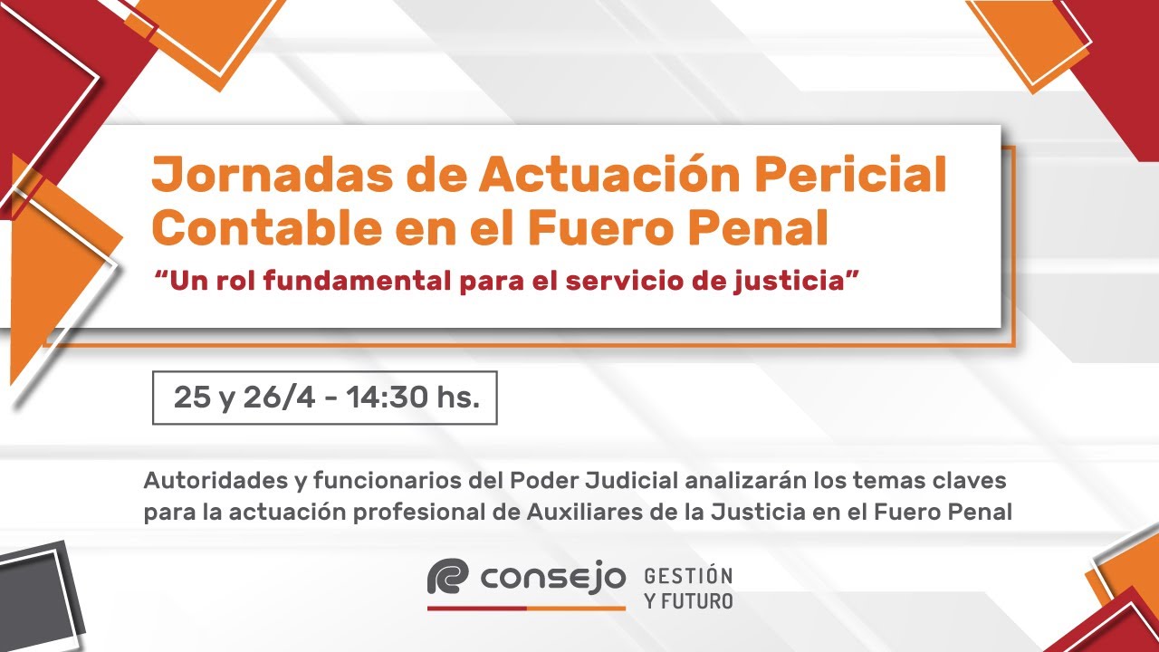 Ref. 080CE. Jornada de Actuación Pericial Contable en el Fuero Penal (Día 1)