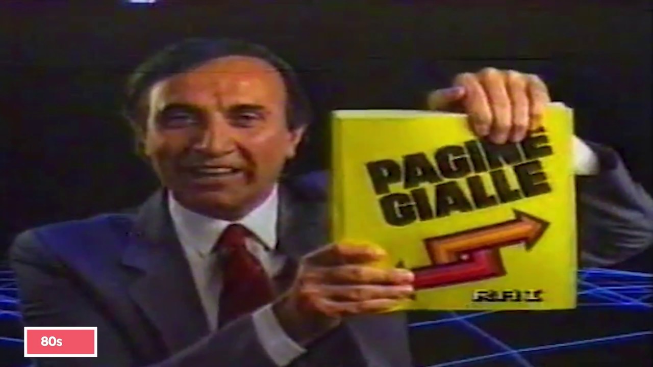PUBBLICITA PAGINE GIALLE | PIPPO BAUDO | 1985 | THE 80s DATABASE
