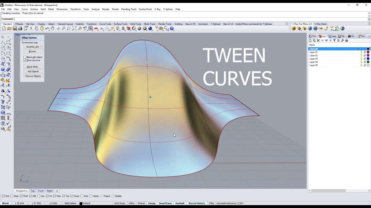 Concept Modelling with Tween Curves in Rhino 3D