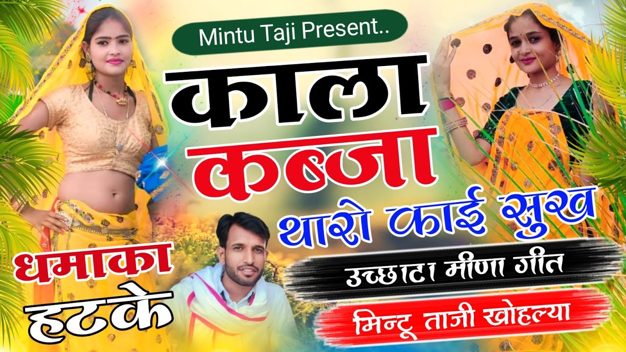 मीणा गीत - थारो काई सुख काला कब्जा !! THARO KAI SUKH KALA KABJA !! MINTU TAJI NEW SONG