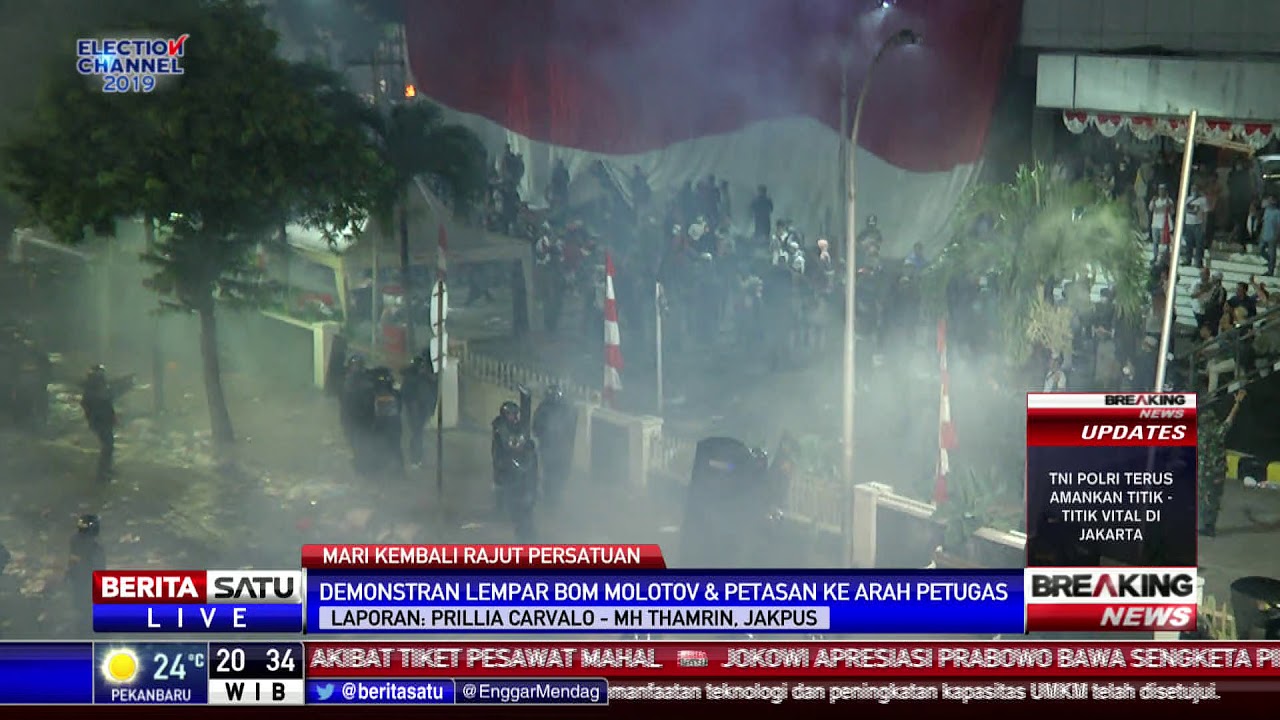 Awal Kericuhan Demo 22 Mei di Depan Bawaslu