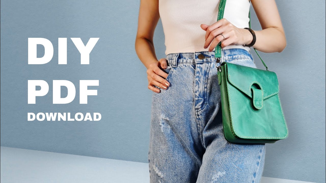 PDF PATTERN _ DIY Leather Crossbody Bag _ Make This Cute Leather Bag at Home _ tutorial video 