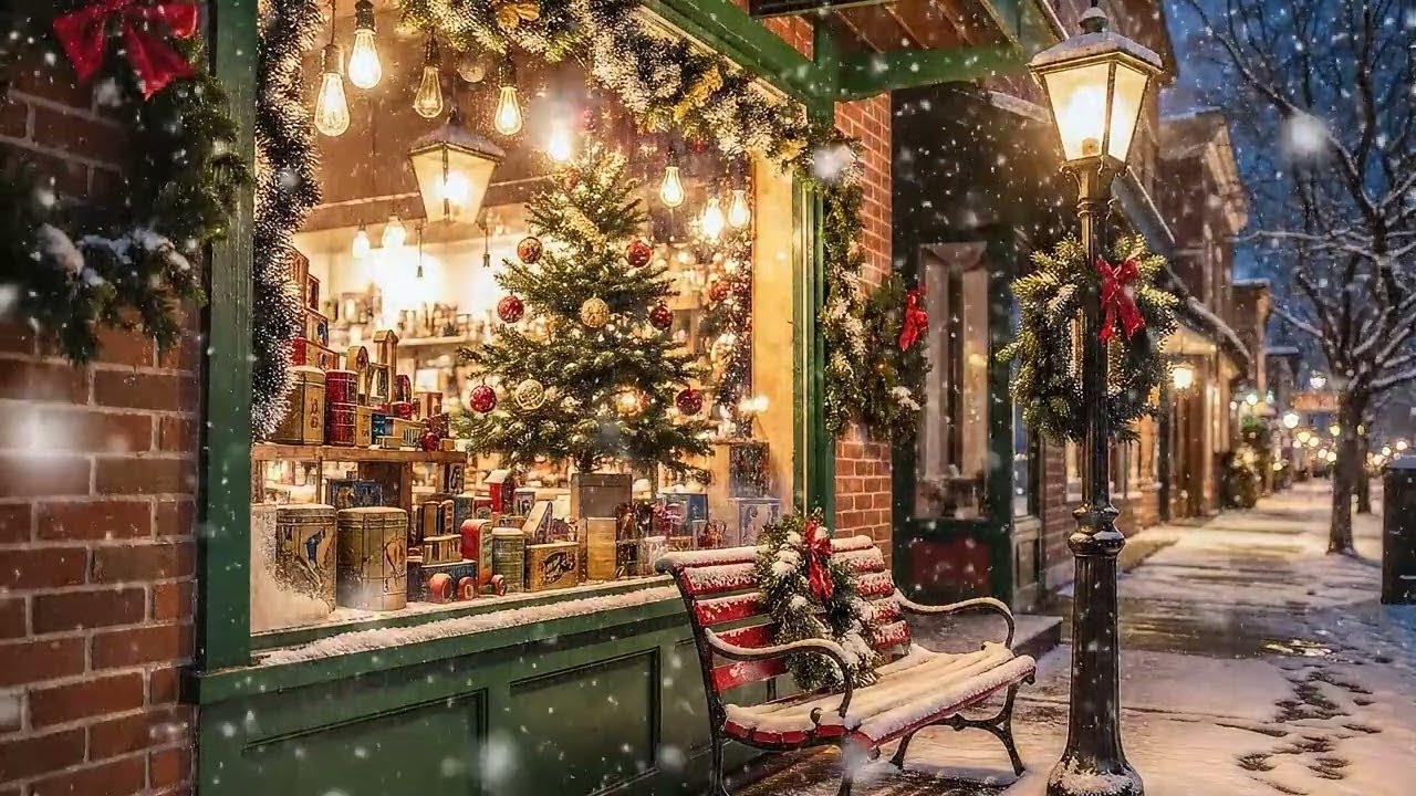 🎶 Classic Christmas Music (1-Hour) 🎄 Sinatra, Crosby, Martin, Fitzgerald | 1950s Christmas Street