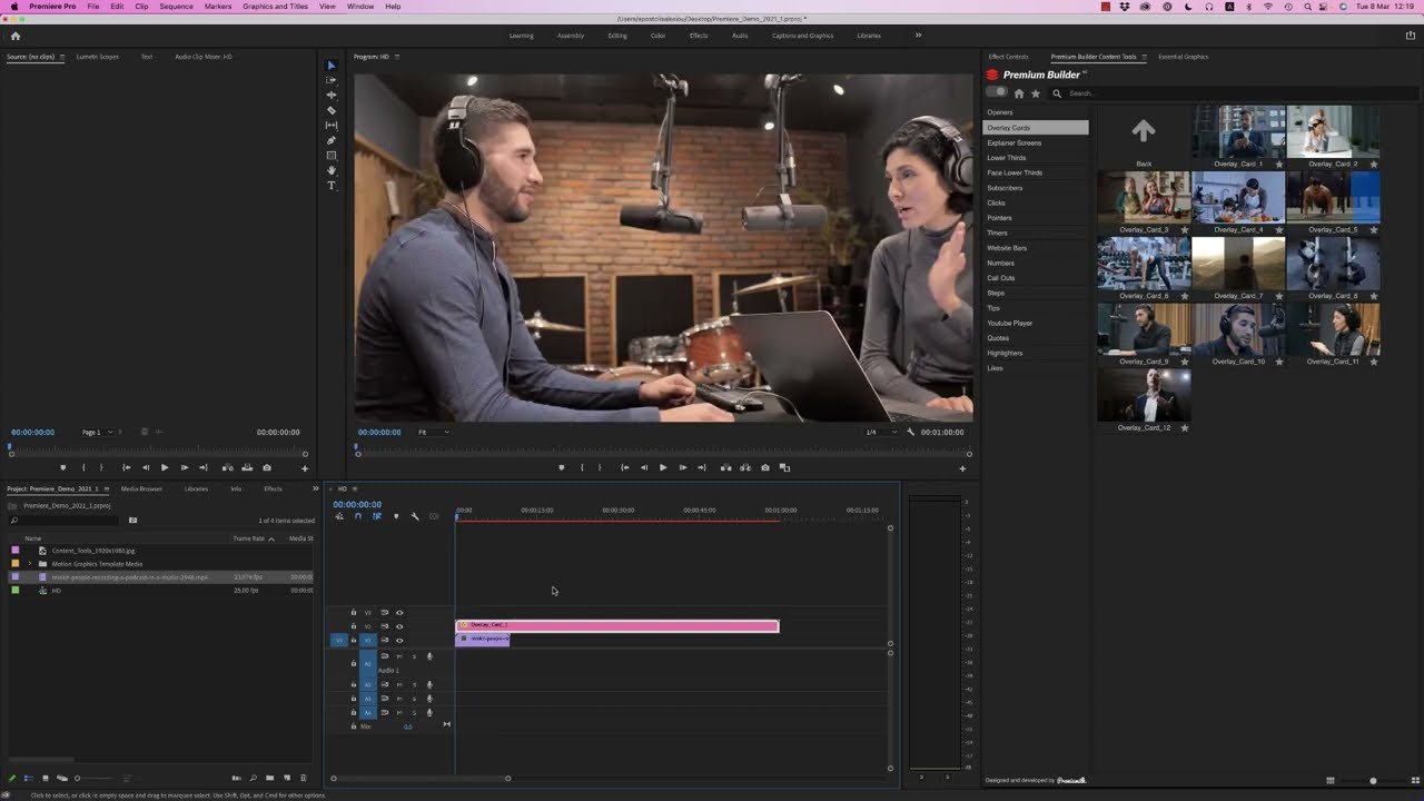 Content Tools PR Tutorial (After Effects - Premiere Pro - PremiumBuilder Extension Tool)