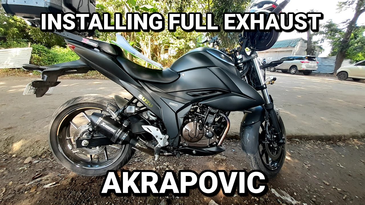 GIXXER 250 | INSTALLING FULL EXHAUST | AKRAPOVIC | DriveDindo TV