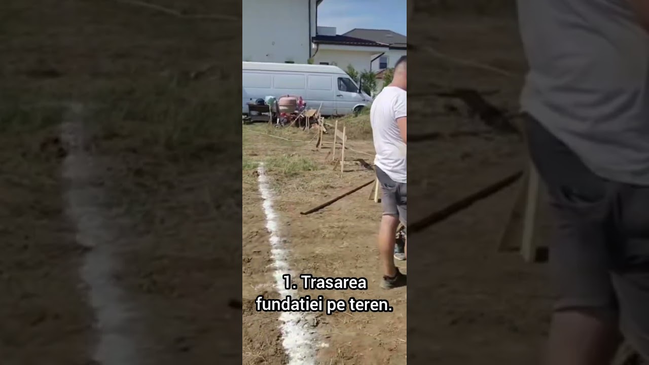 Trasarea fundatiei pe teren #shorts