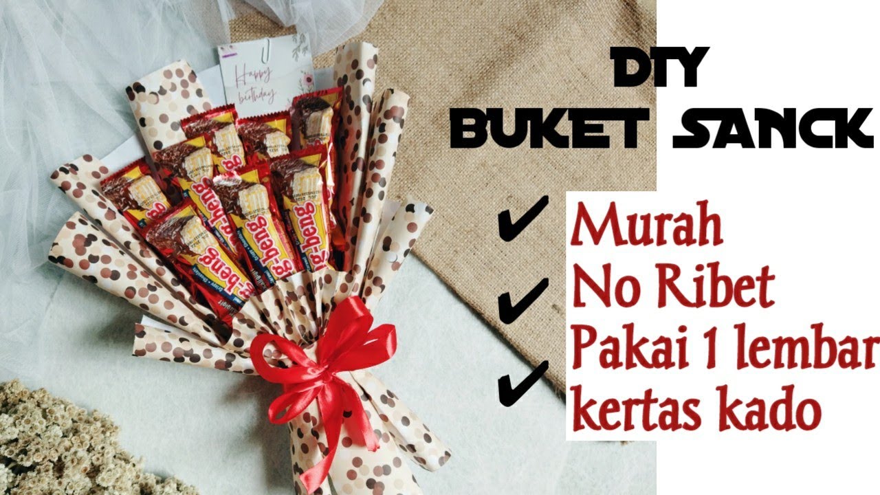 BUKET LOW BUDGET||Buket snack dari kertas kado...