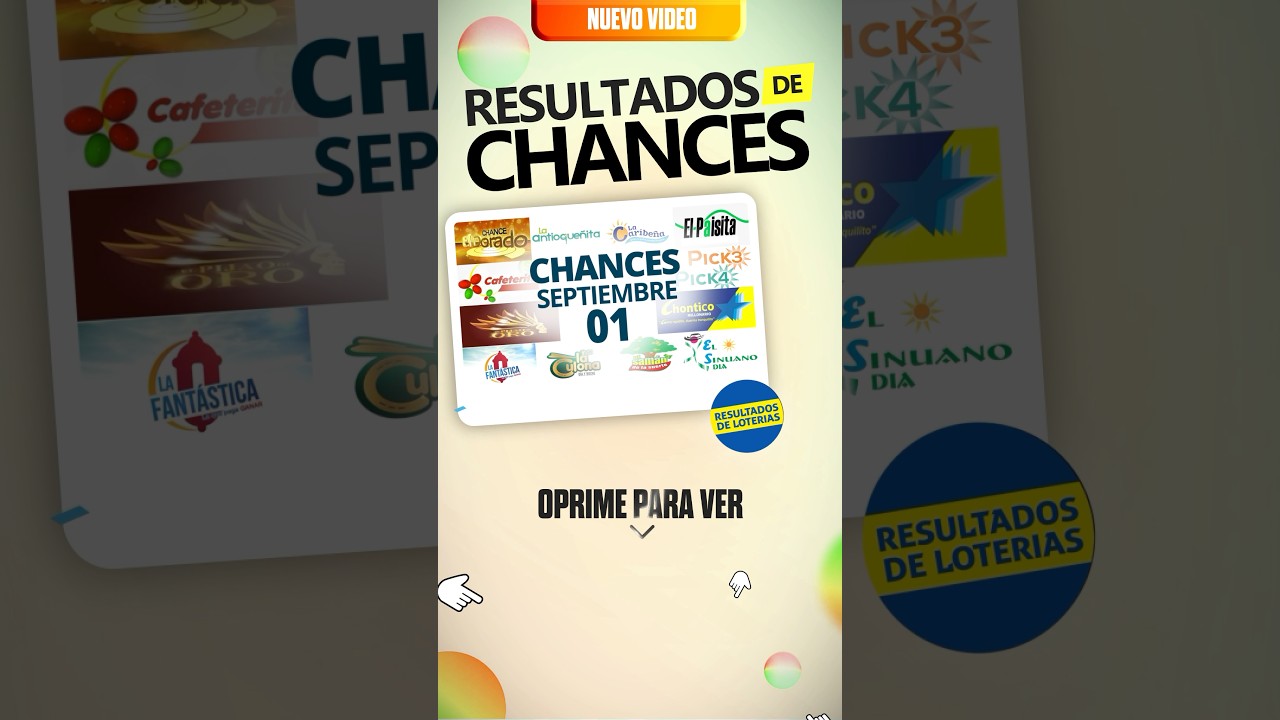 Resultado Chances del 1 de Septiembre 2025🤑🍀💎#shorts #resultado #chance #chances #chancescolombia