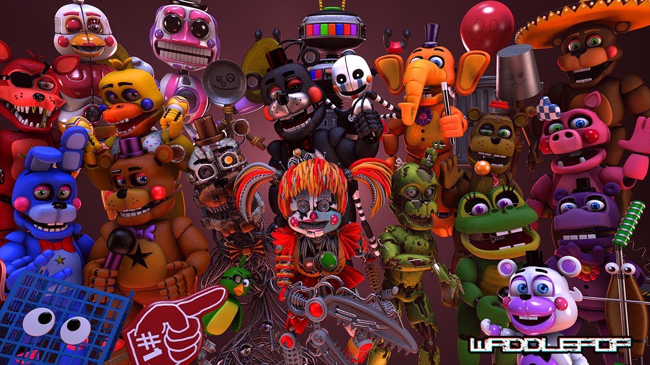 FNaF 6 Generations | FNaF Speedart (SFM)