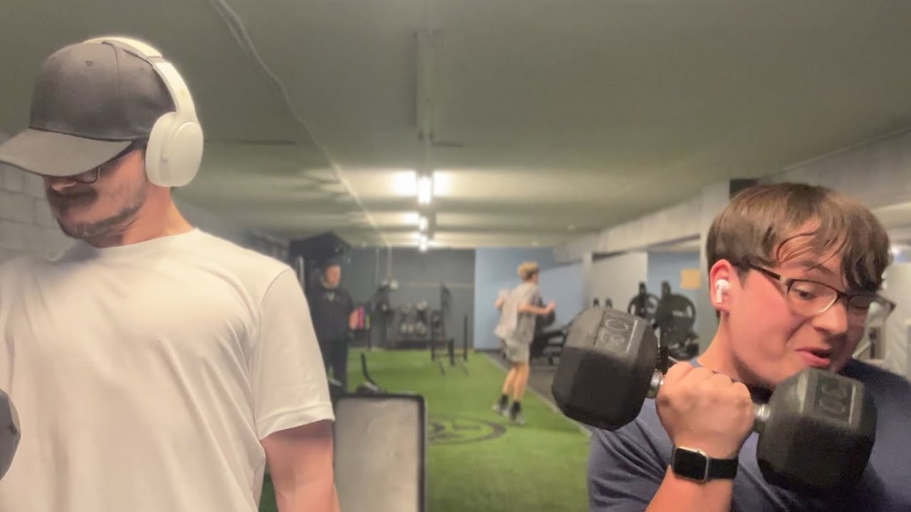 Thrashing arms with the goat (Evan Cofer is the goat)