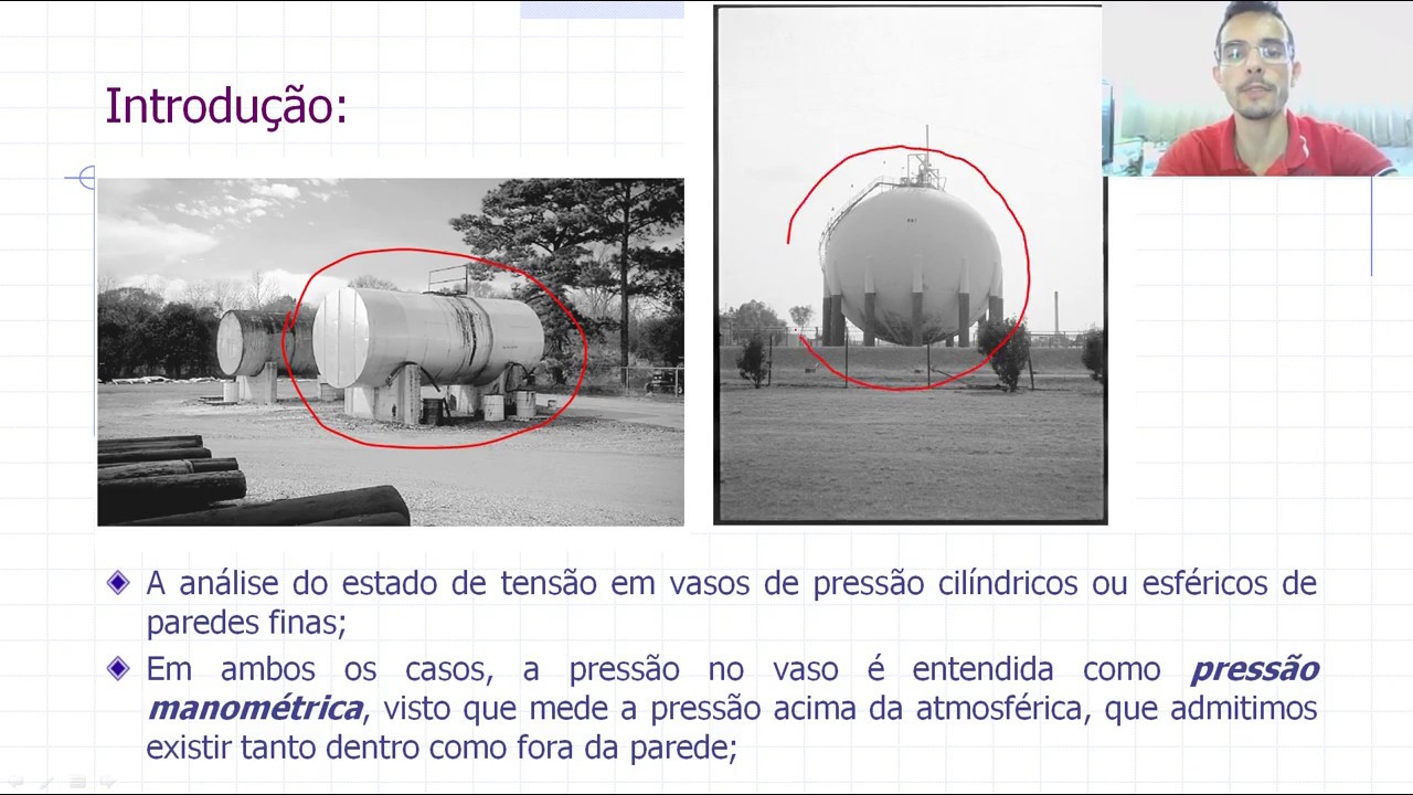 Aula 8 - Mecânica dos Sólidos II (Vasos de Pressão cilíndricos e esféricos)