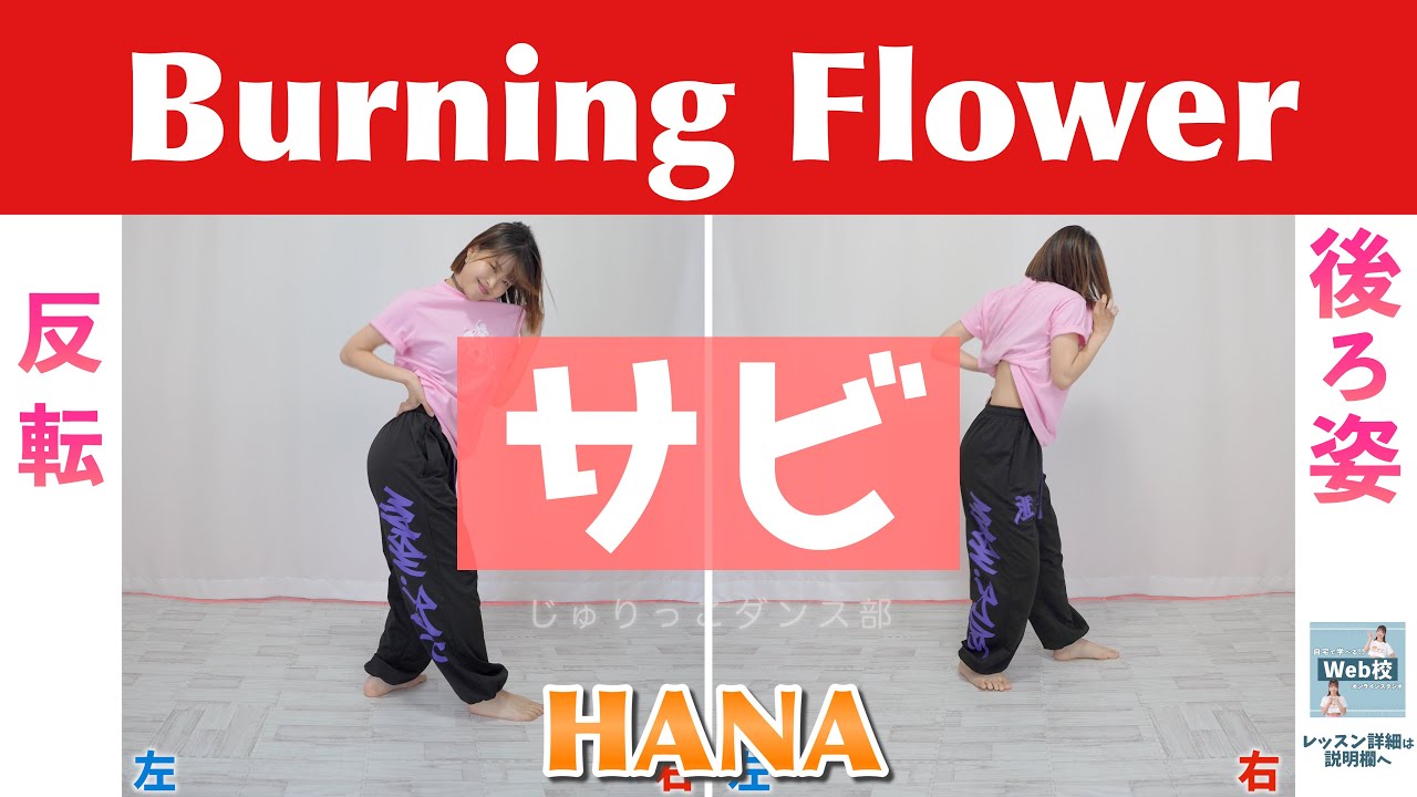 【反転スロー（サビ）】HANA - Burning Flower | Dance Tutorial | Mirrored + Slow music