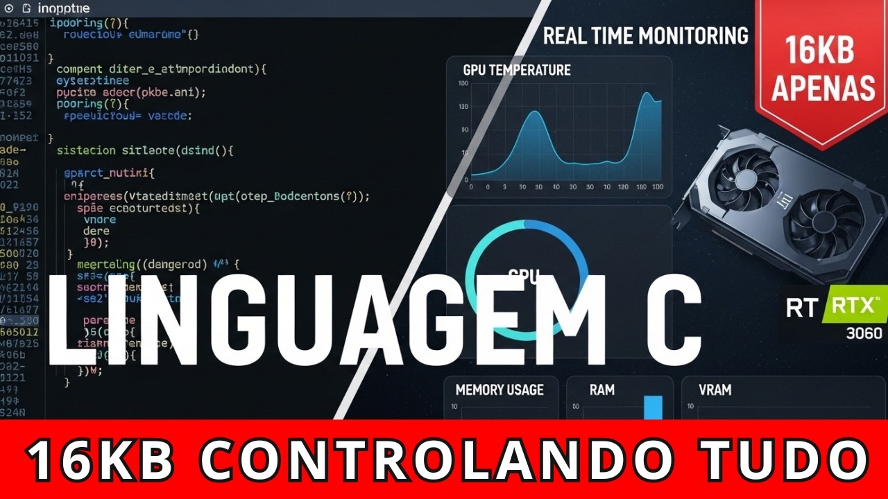 C - 50 Anos de Poder: Monitorando GPU, CPU e Memória com 16KB de RAM!
