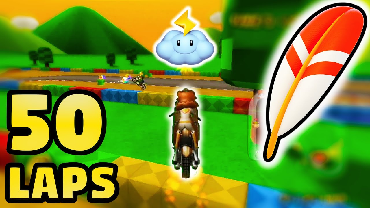 Мы проехали 50 кругов по самой первой трассе Mario Kart