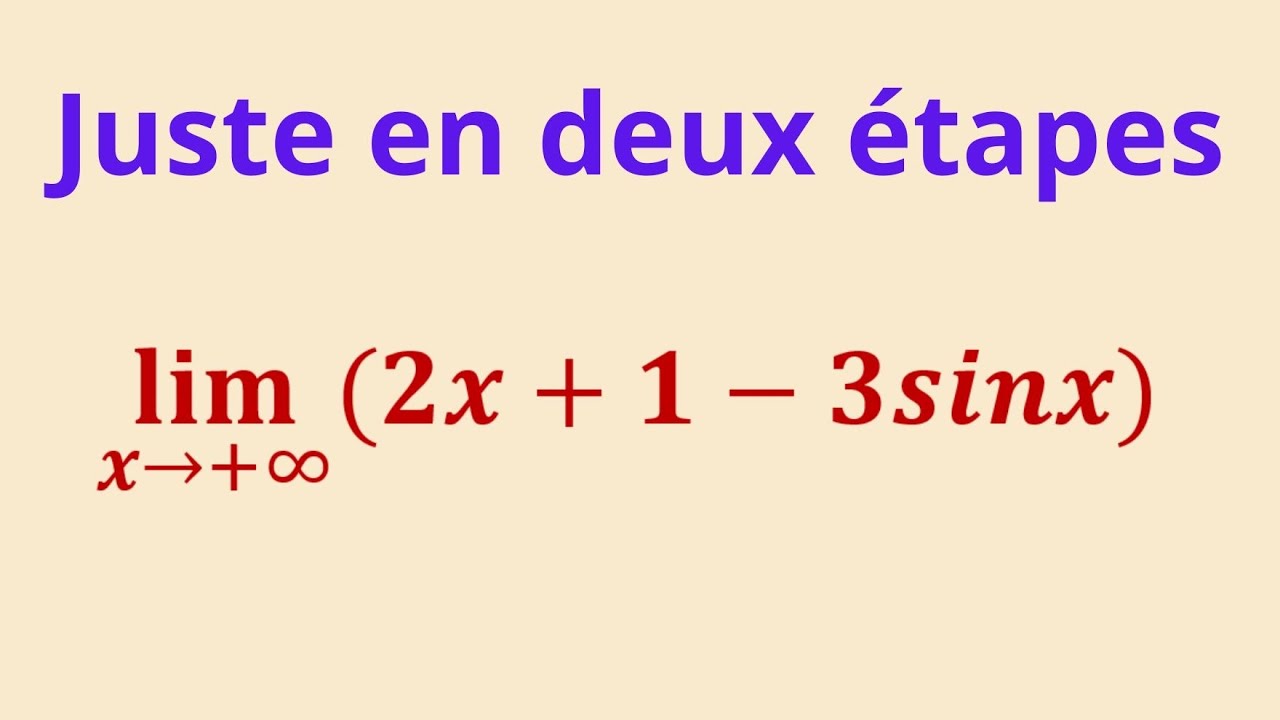 Calcul de limite des fonctions contenant Cosinus ou Sinus