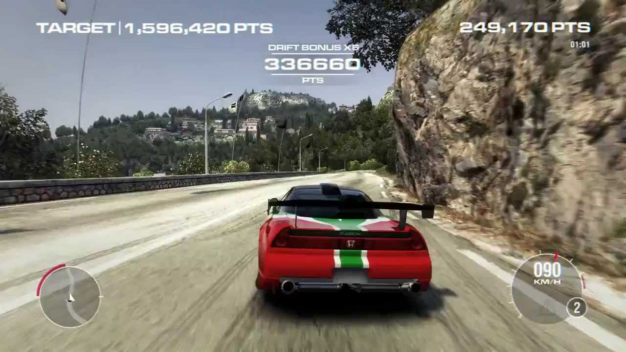 GRID 2 - T4 Cote d'Azur Route d'Azur Drift 1,680,040pts - Honda NSX R