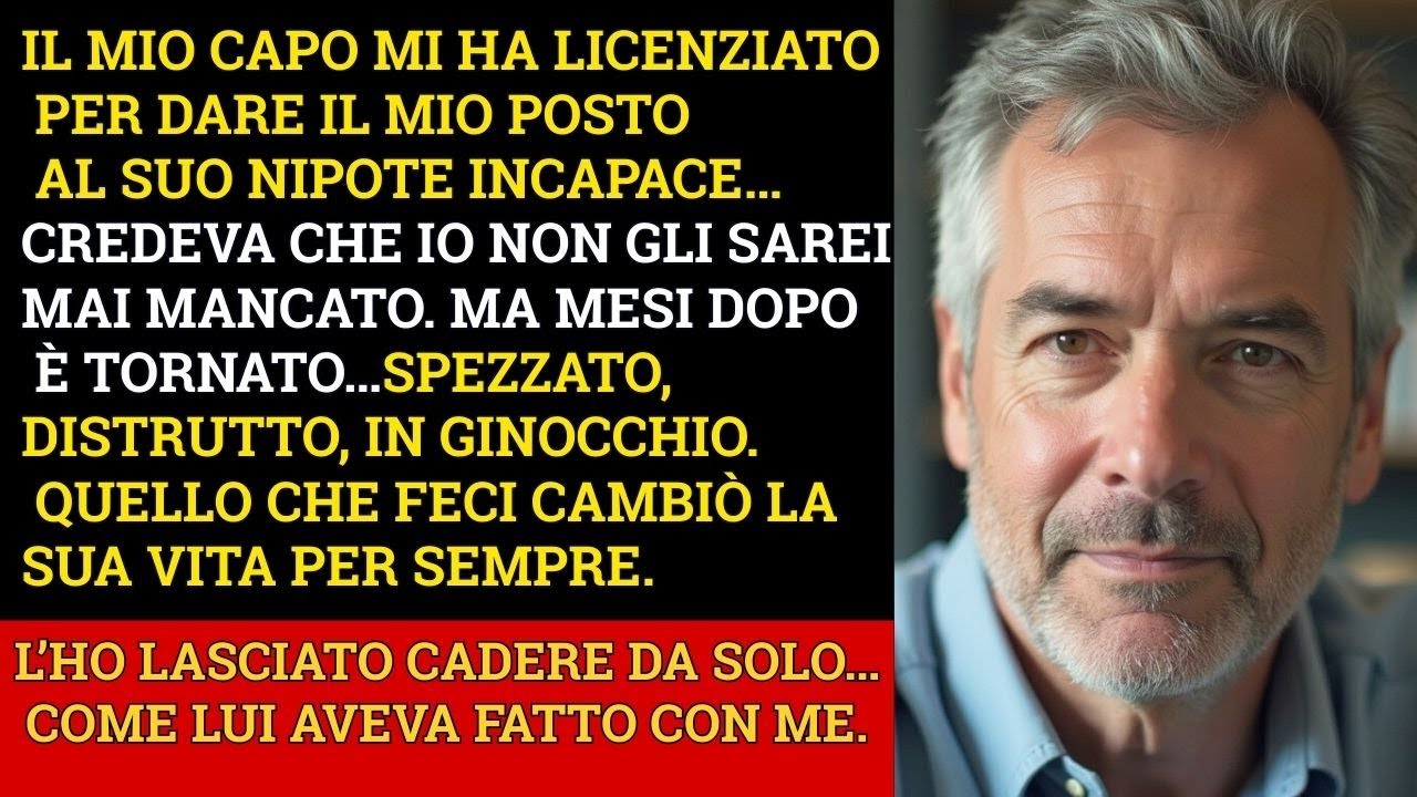 Il mio capo mi ha licenziato per assumere suo nipote; mesi dopo, mi ha implorato di tornare