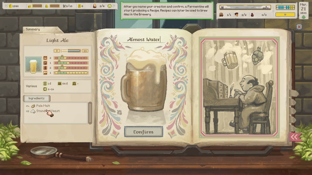 Ale Abbey | Tycoon Beer Brewing Game | 40 min gameplay with no commentary