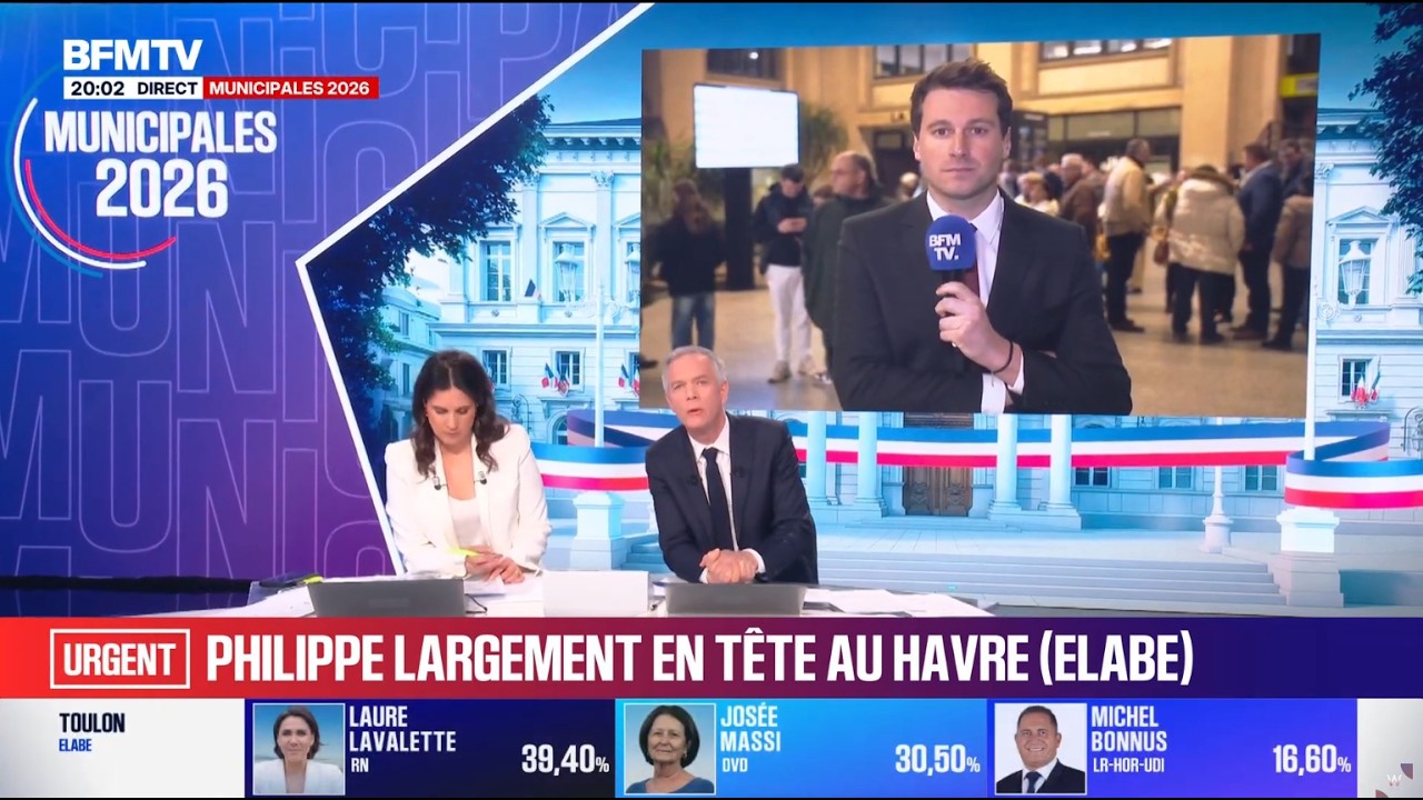 BFMTV | Résultats des municipales (1er tour) - Julien Arnaud & Apolline de Malherbe — 15 mars 2026