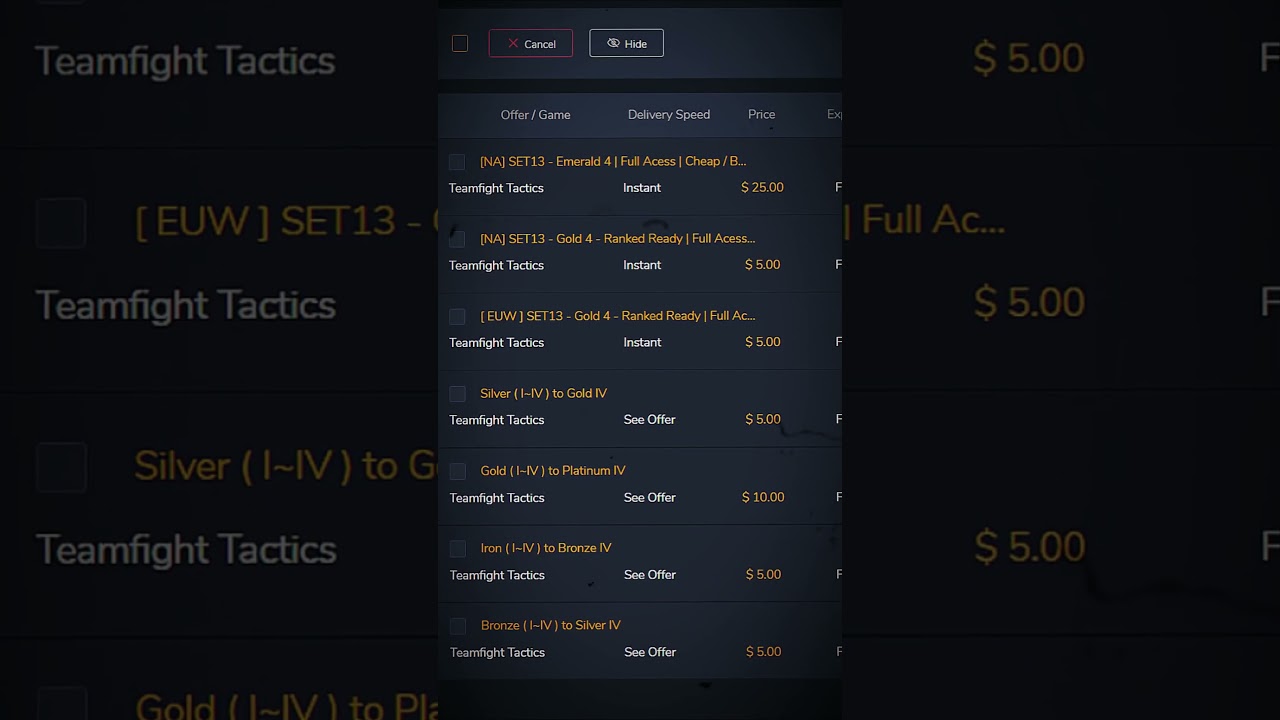 EloJob / Accounts #tft #boosting #teamfighttactics