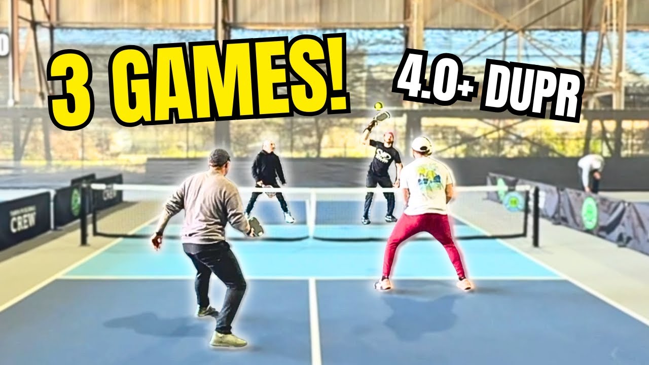 4.0+ DUPR Pickleball | 3 FULL GAMES | Ryan Roots Pickleball