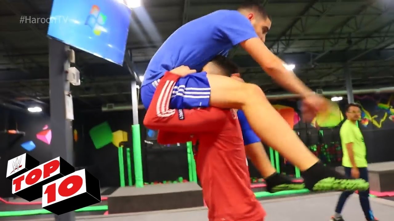 Top 10 WWE Moves At The Trampoline Park