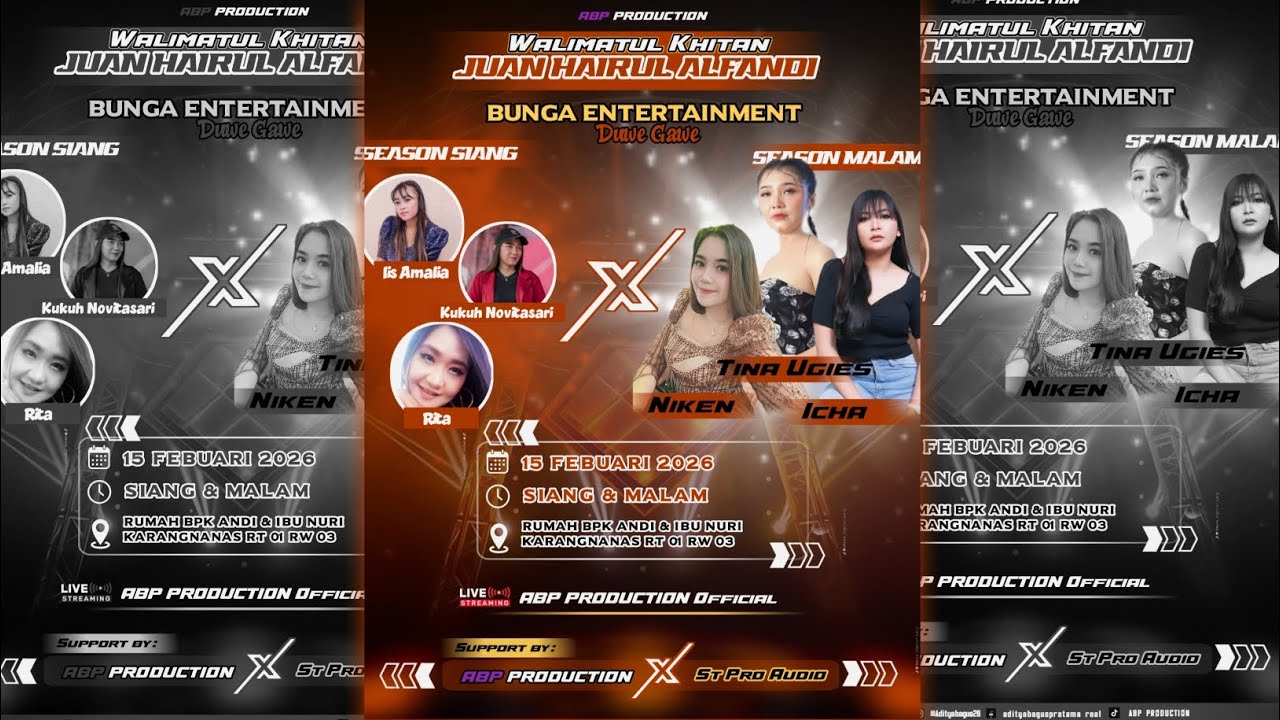 Prawan Kalimantan - Tina ft tamu - bunga Entertainment duwe gawe 