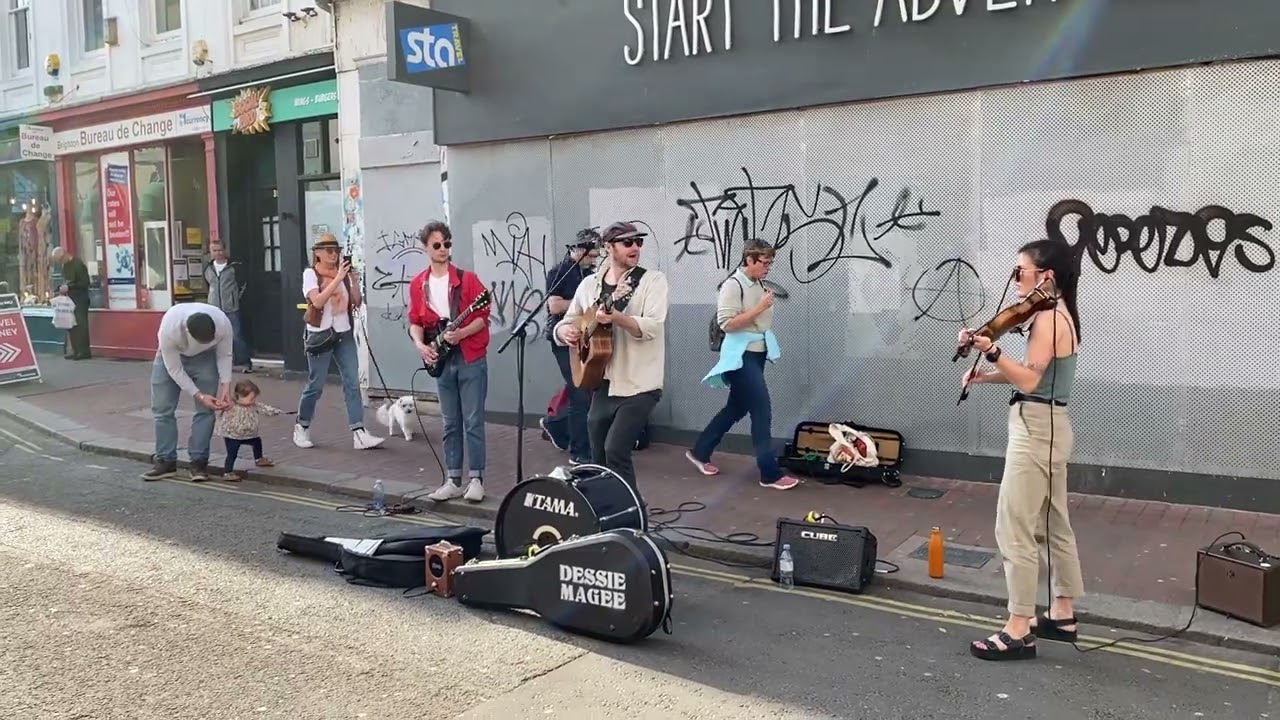 Incredible! Feeling Good + Hit the Road Jack by Dessie Magee busking in Brighton! More vids to come!