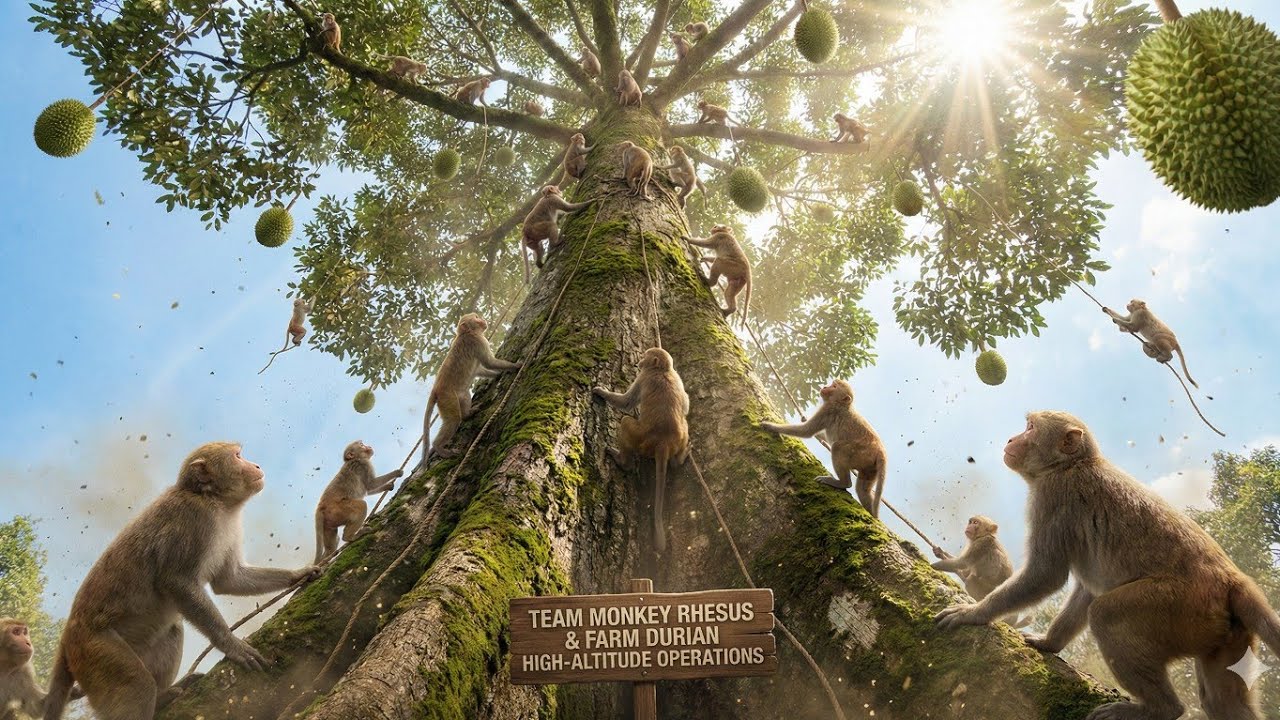 How This Monkey Army Farms the King of Fruits! 👑 Durian 💰