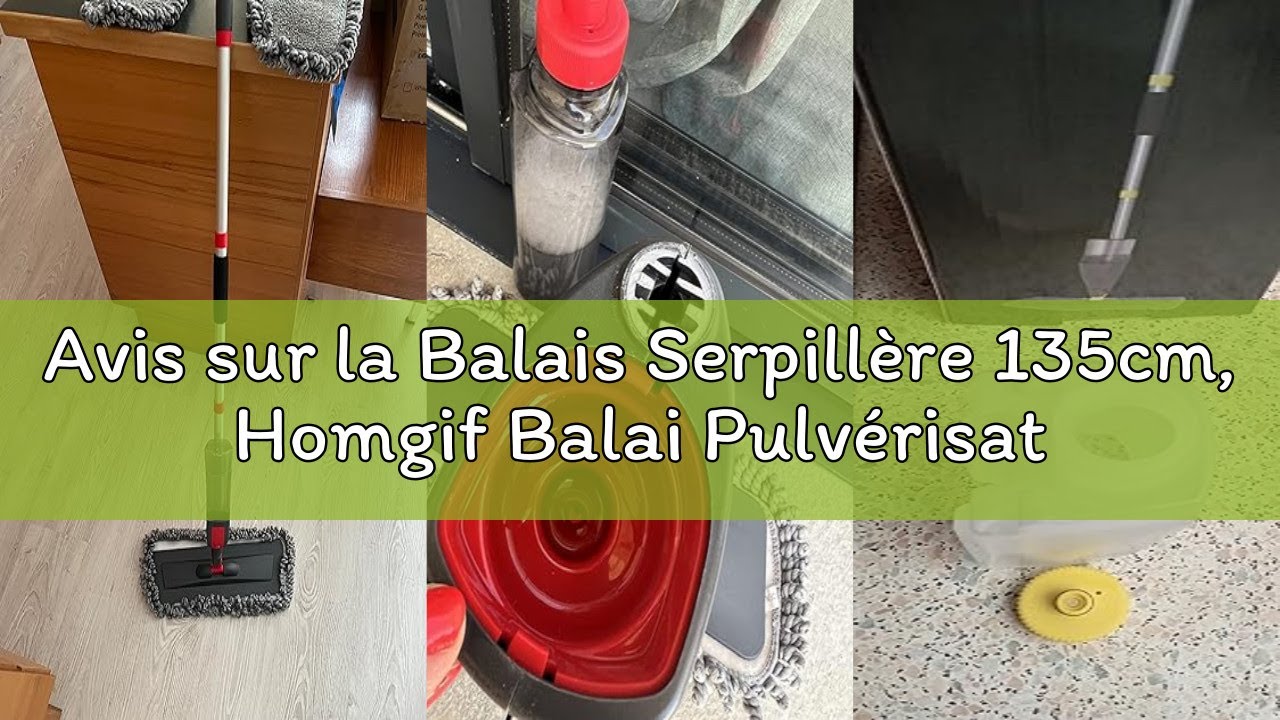 Avis sur la Balais Serpillère 135cm, Homgif Balai Pulvérisateur Professionnel Balai Vaporisateur 750