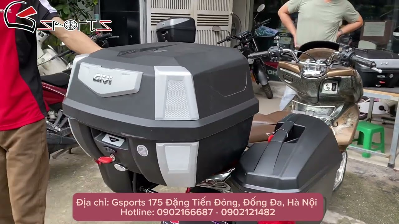 Thùng đựng đồ Givi xe Honda PCX, tha hồ tiện lợi