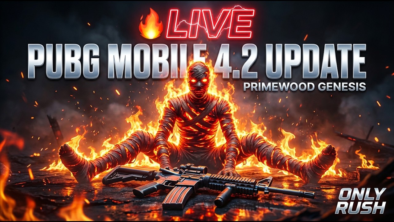 PUBG MOBILE Live - 4.2 UPDATE Primewood Genesis ⚡ Only Rush | BGMI  | Noob Plays #pubg