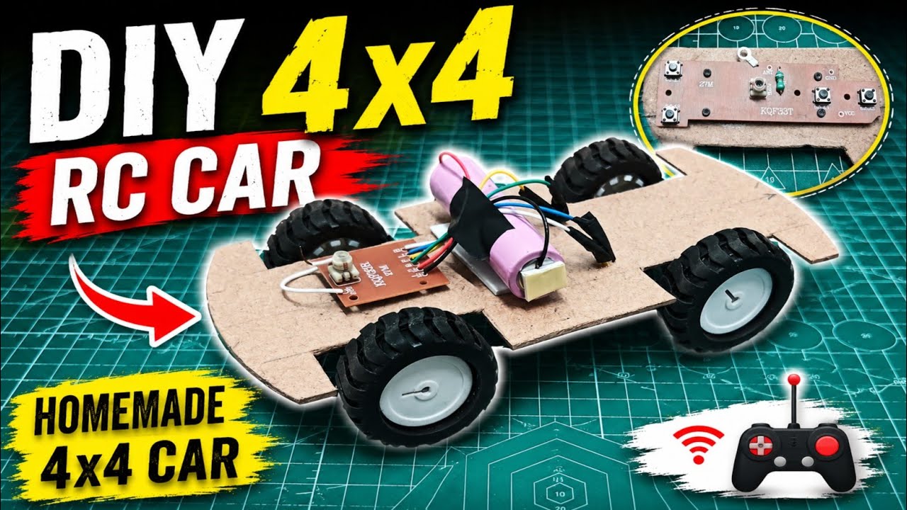DIY 4x4 RC Car | How To Make 4x4 RC Car Off Roading | 4W Drive RC Car #4x4 #rccar #offroad4x4  #toys
