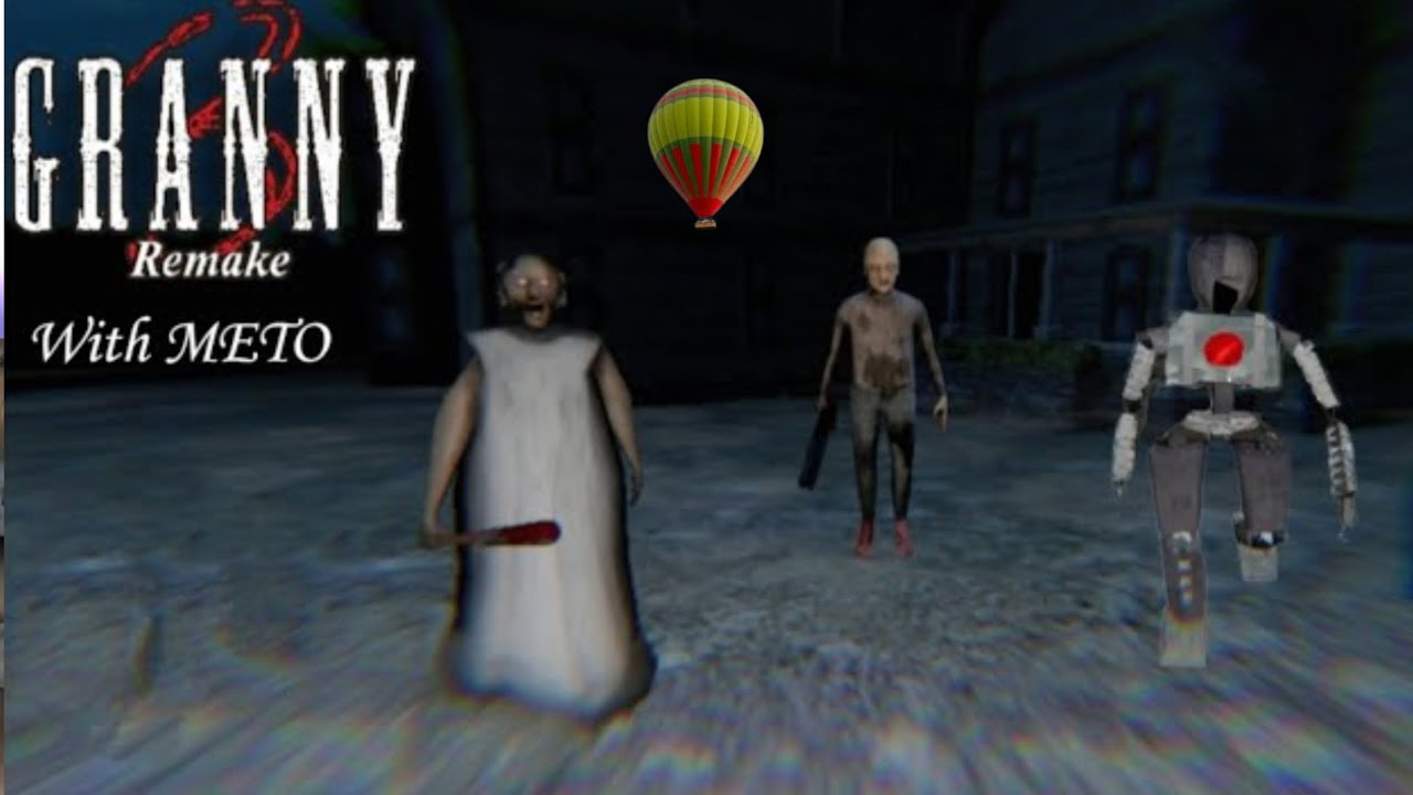 granny grandpa and robot Balloon Escape video 