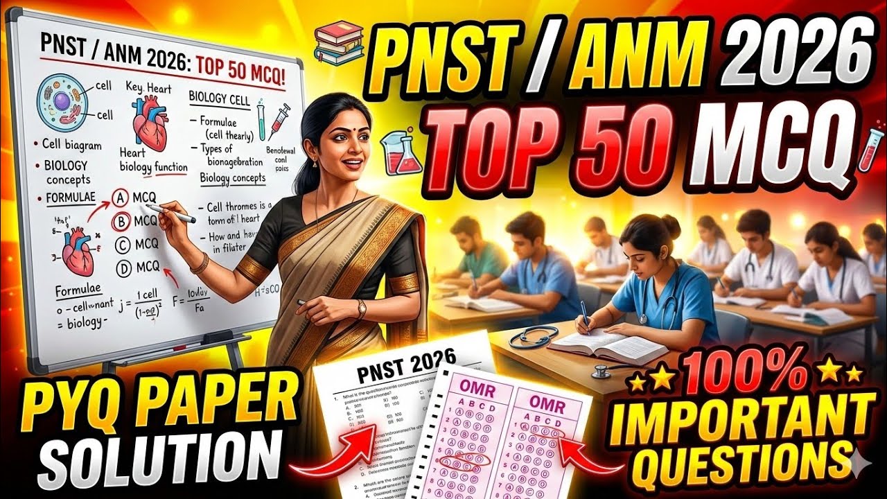 PNST/ANM TOP 50 QUS 2026 | MP NURSING MCQ 2026 | #pnst2026