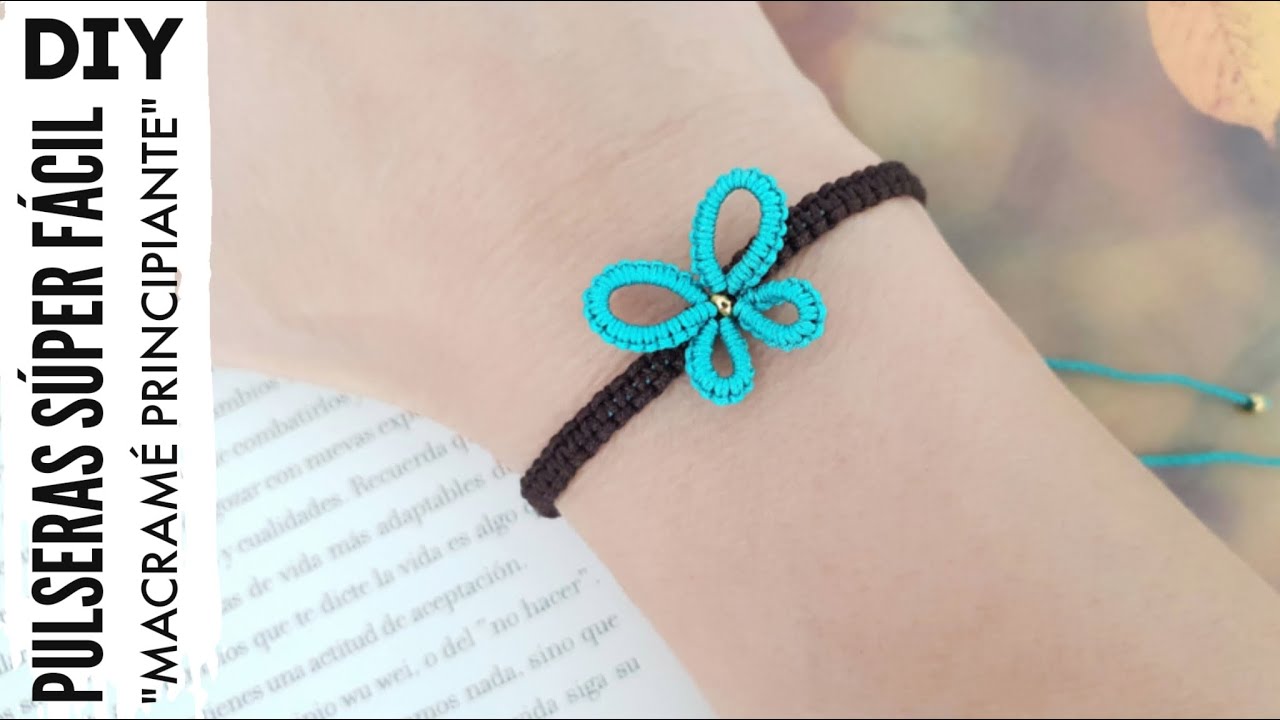 DIY COMO HACER PULSERAS FÁCIL Y RÁPIDO | PULSERA MARIPOSA DE HILO EN MACRAMÉ