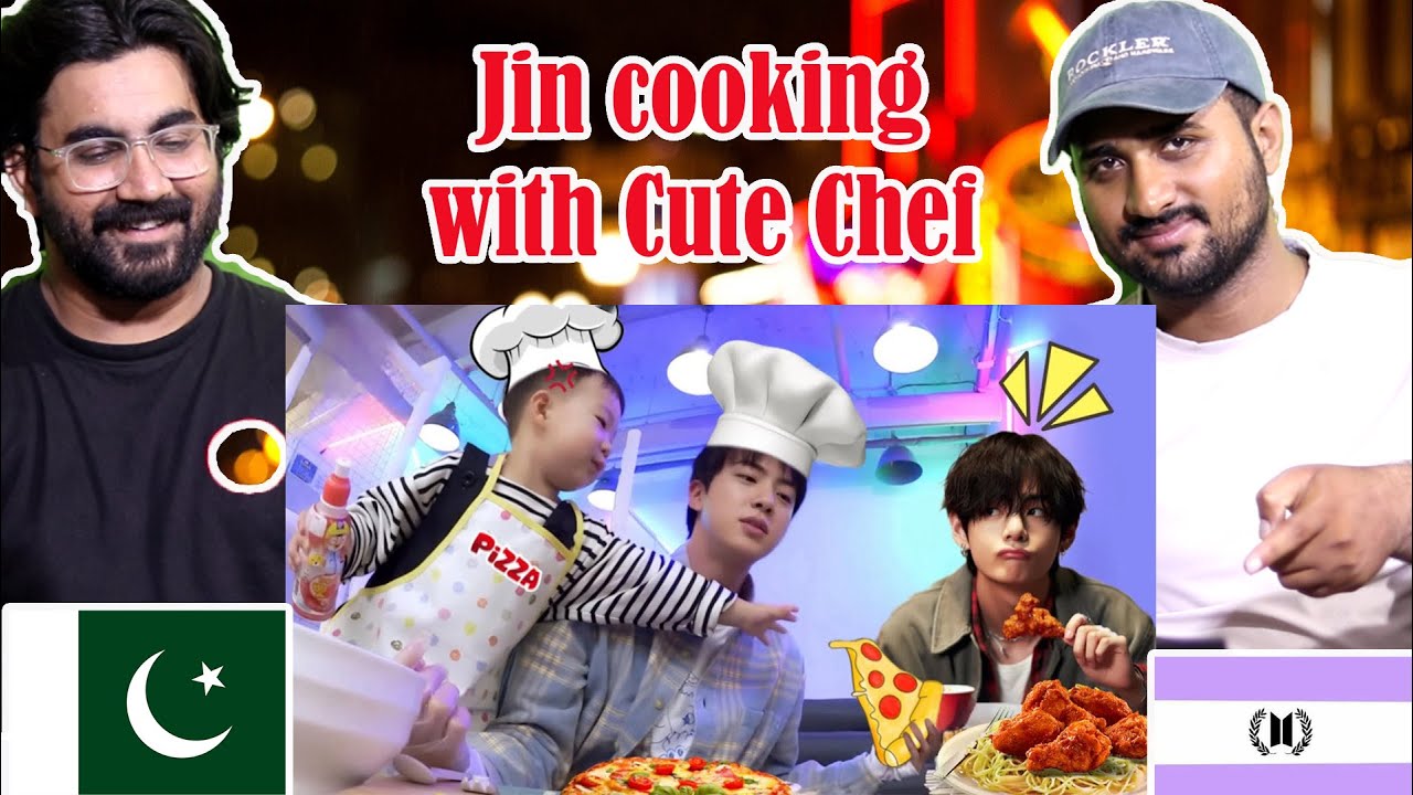 Pakistani Reaction on Jin cooking with Cute Chef 🧑‍🍳 / part-2 // Hindi dub // run jin ep 13