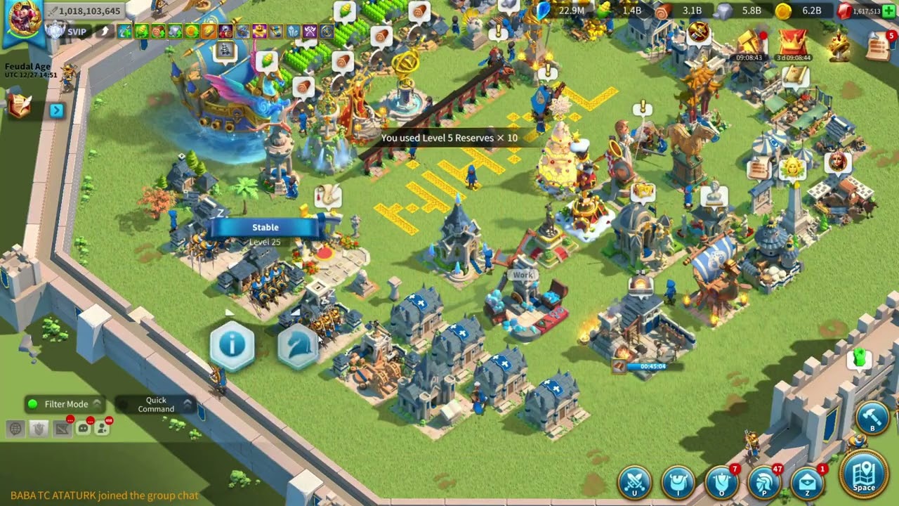 BABA TC ATATURK - REACHING 1B POWER BY GEMS (AGAIN) - RISE OF KINGDOMS
